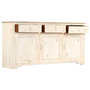 Voir la diapositive 4 : VIDAXL Buffet Blanc 160x40x80 cm Bois de manguier massif