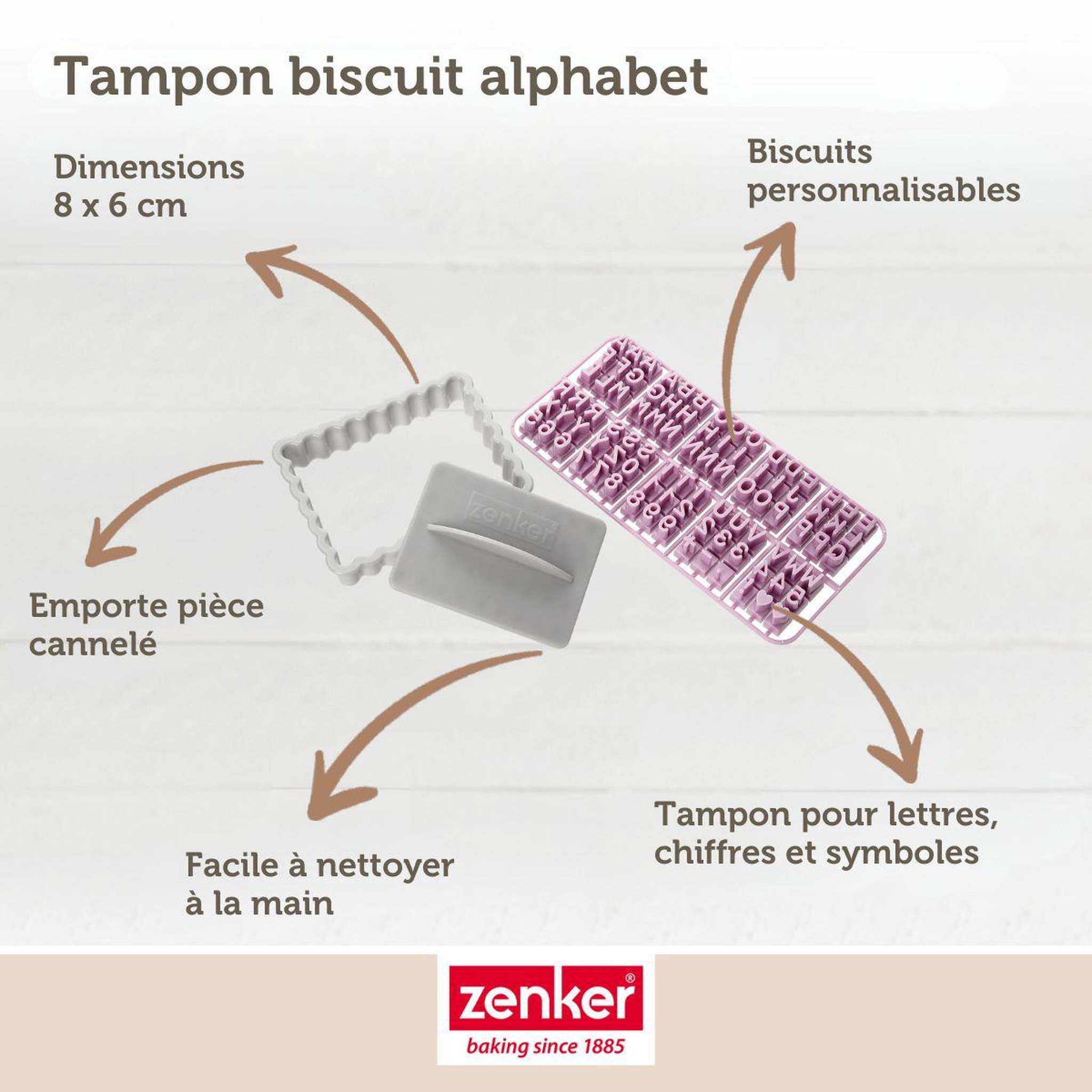 Voir la diapositive 3 : ZENKER Ensemble de pâtisserie zenker emporte-piéces et rouleau à pâtisserie