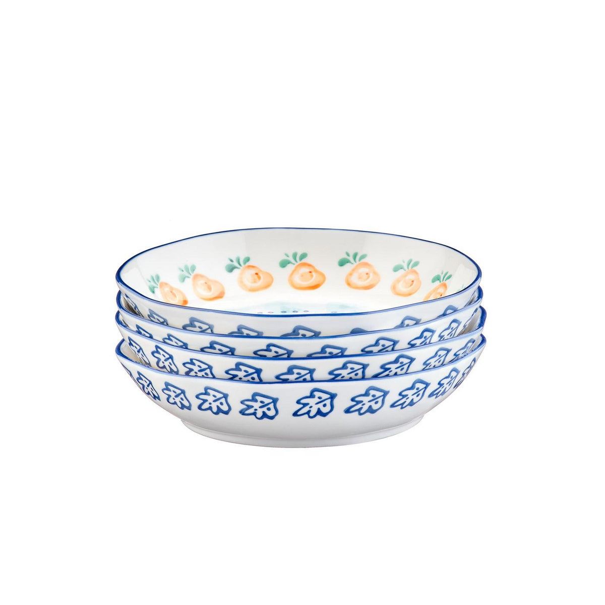 BJORN Assiette creuse NAPOLI Ø21,5cm - 4 pièces - Agrume