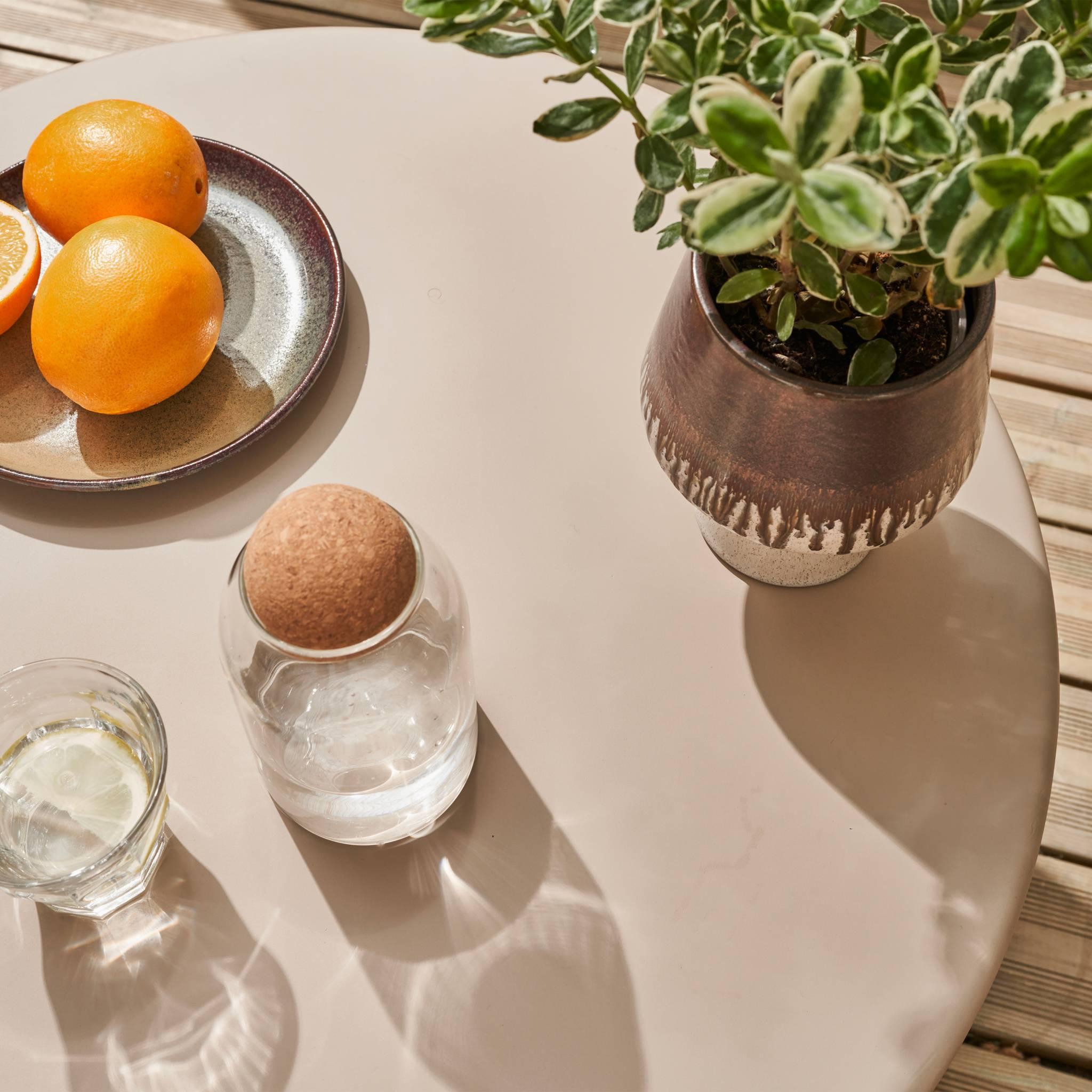 Voir la diapositive 6 : SWEEEK Salon de jardin en corde et acier. table plateau en zinc. 4 places