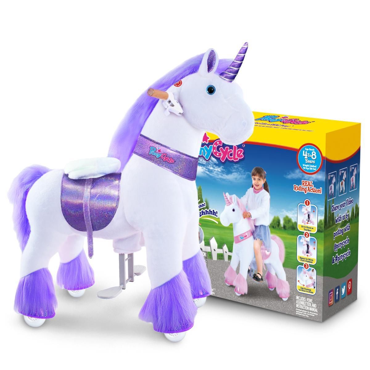 Ponycycle Licorne blanche - violette