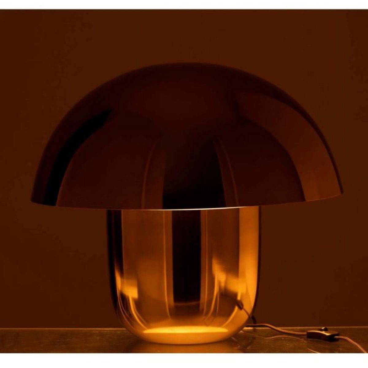 Paris Prix Lampe à Poser Design  Champignon  40cm Or