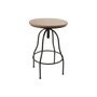 HELLIN Table de bar ronde en bois et métal réglable D59 - NAVIA