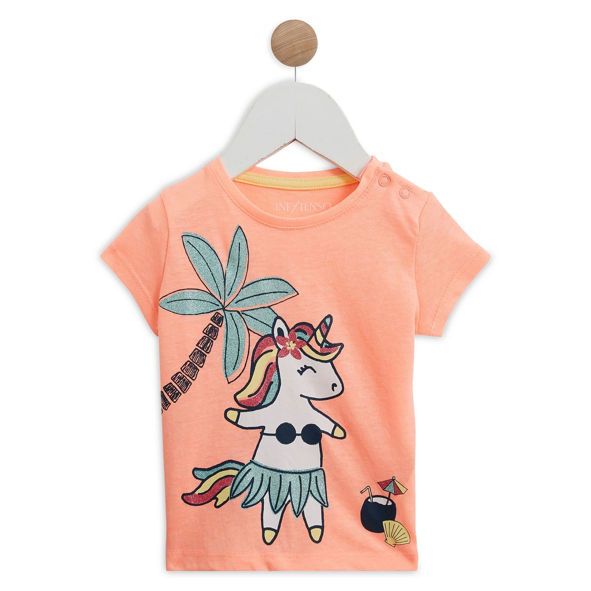 INEXTENSO T-shirt manches courtes licorne bébé fille