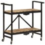 Voir la diapositive 1 : VIDAXL Chariot de cuisine 87x36x81 cm Bois massif de manguier