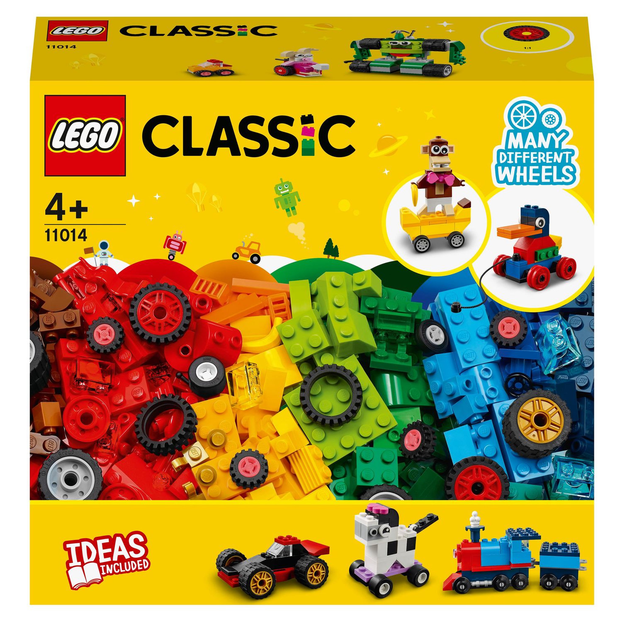 Voir la diapositive 1 : LEGO Classic 11014 Briques et Roues Jeu de Construction Enfants +4 ans, Voiture Jouet