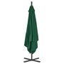 Voir la diapositive 4 : VIDAXL Parasol de jardin en porte-a-faux avec mat en acier vert