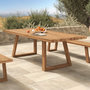 Voir la diapositive 2 : Rendez vous déco Table de jardin rectangulaire en bois de teck recyclé 10 personnes-Luma