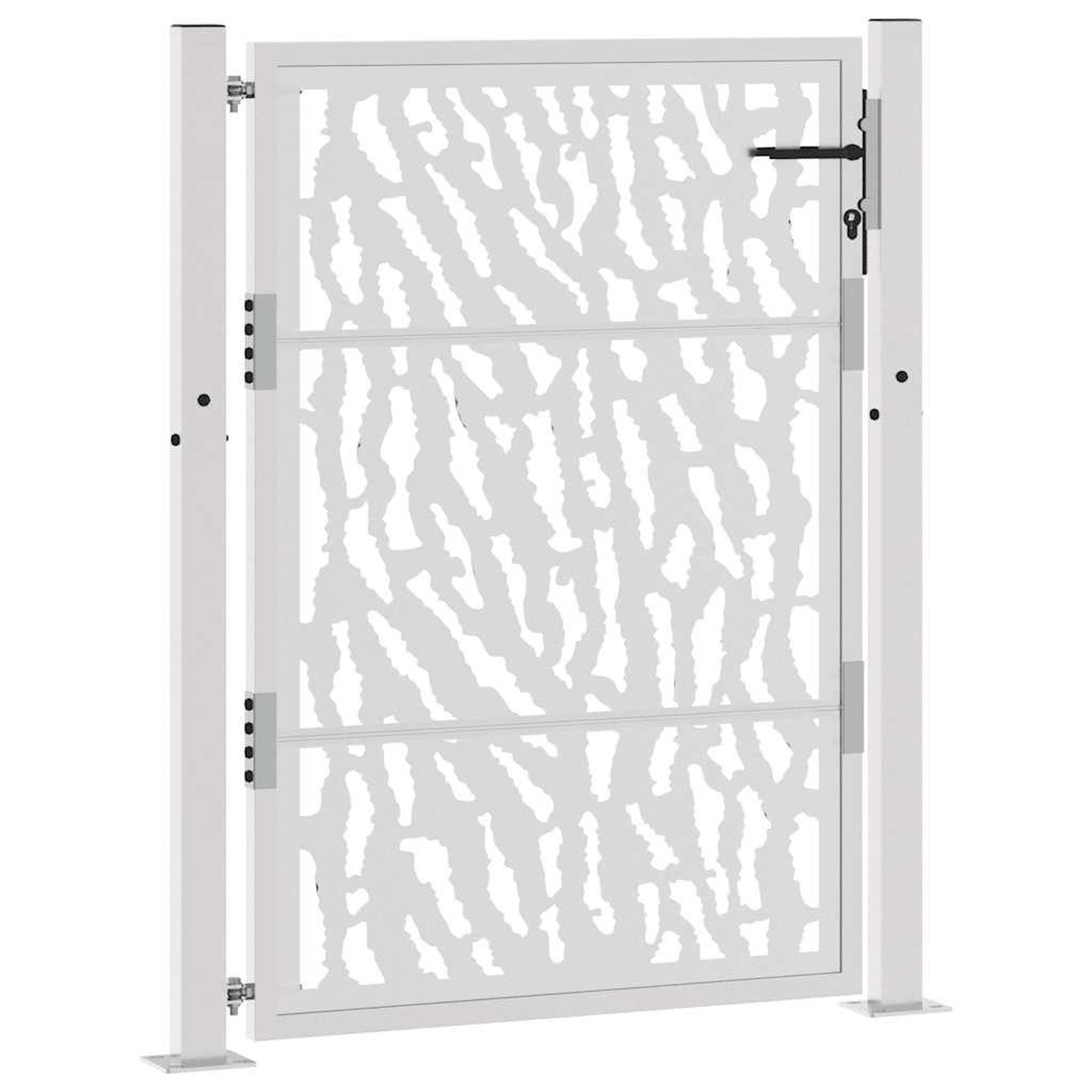 Voir la diapositive 4 : VIDAXL Porte de jardin acier resistant aux intemperies design traces