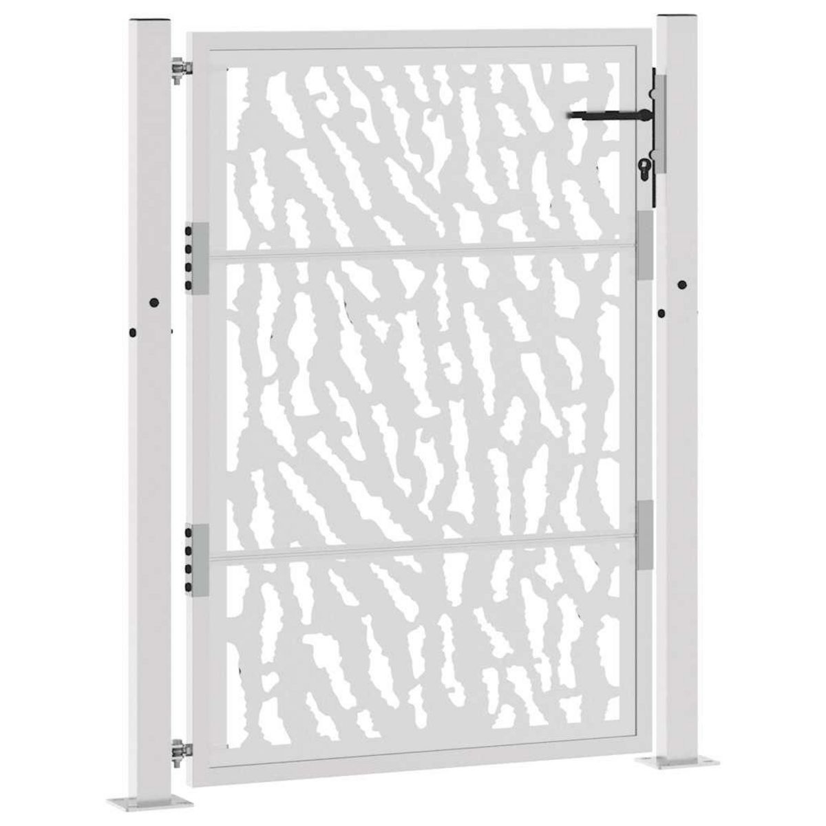 VIDAXL Porte de jardin acier resistant aux intemperies design traces