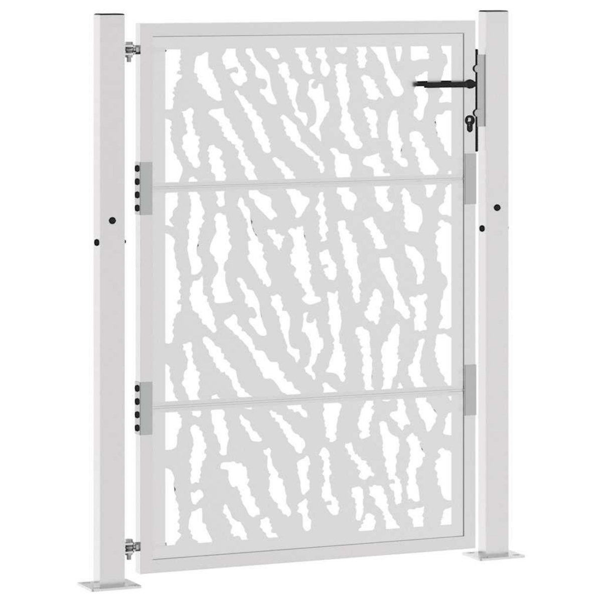 VIDAXL Porte de jardin acier resistant aux intemperies design traces