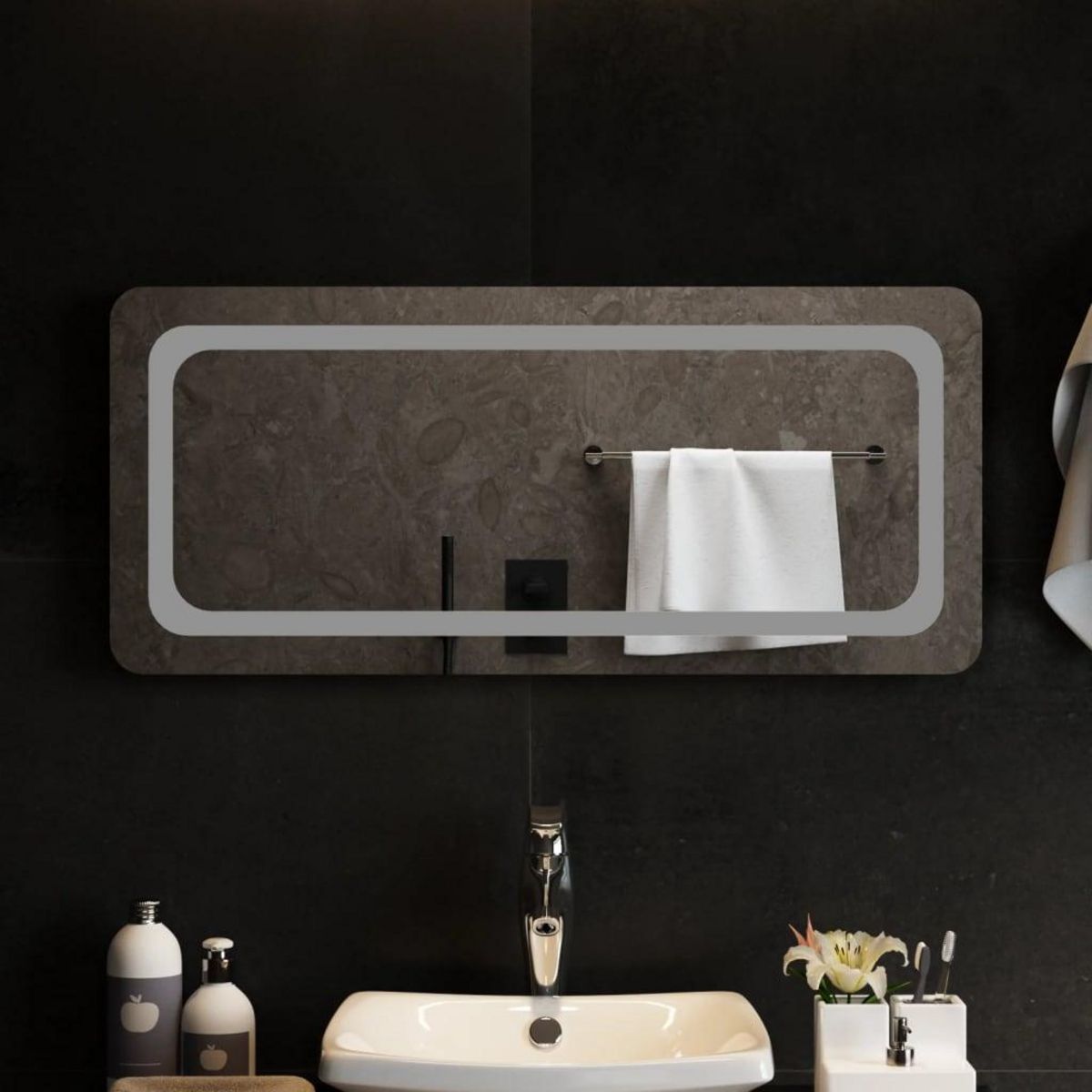 VIDAXL Miroir de salle de bain a LED 90x40 cm