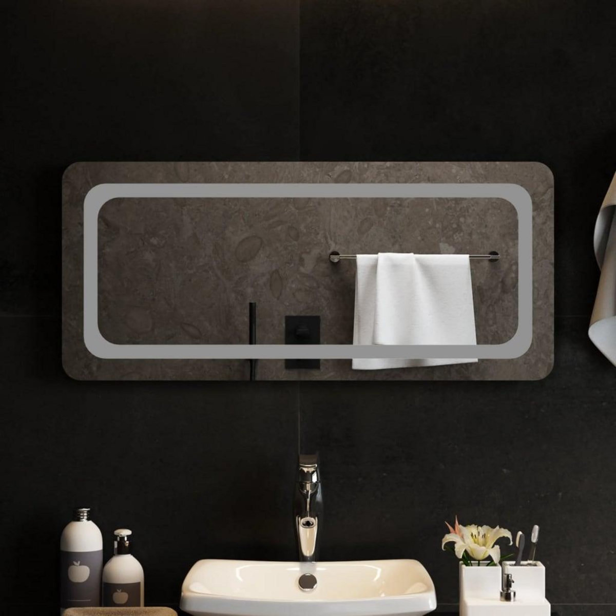 VIDAXL Miroir de salle de bain a LED 90x40 cm