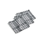 Paris Prix Lot de 3 Serviettes de Table  Traditio  45x45cm Anthracite