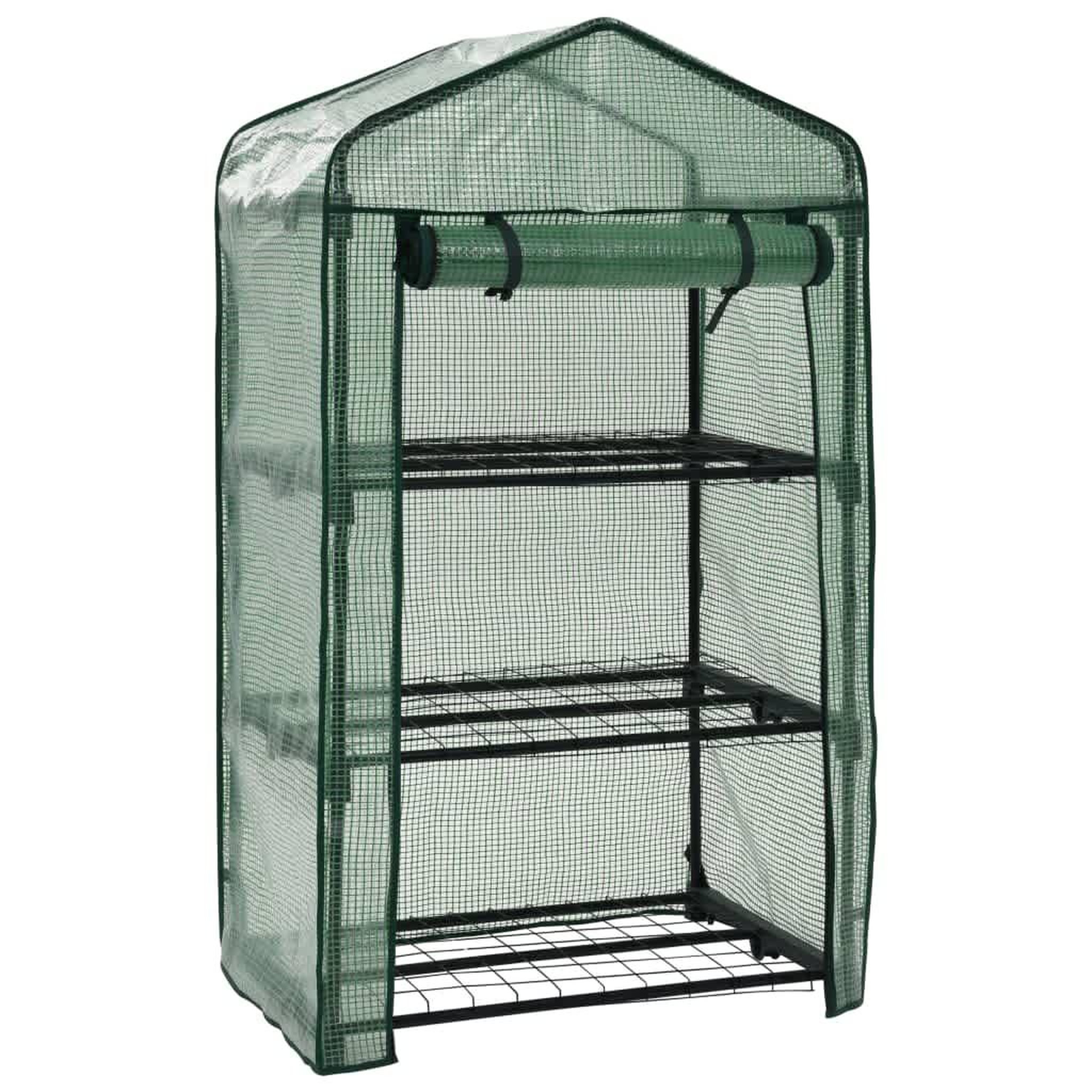 Voir la diapositive 2 : VIDAXL Mini-serre a 3 niveaux 69x49x125 cm
