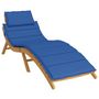 Voir la diapositive 3 : VIDAXL Coussin de chaise longue bleu royal 186x58x3 cm tissu oxford