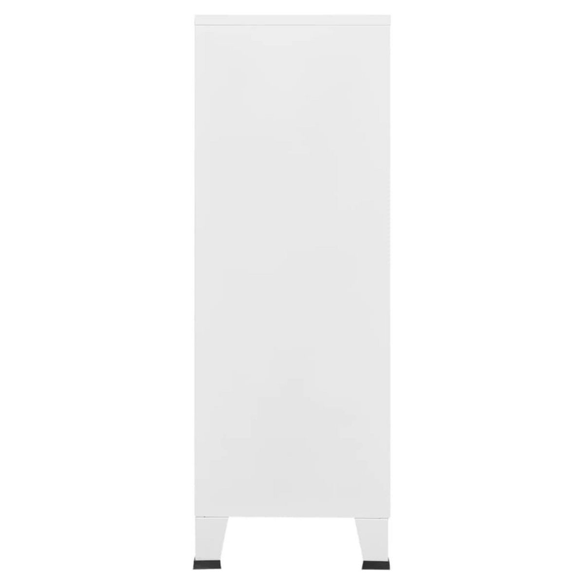 VIDAXL Coffre de rangement industriel Blanc 75x40x115 cm Metal