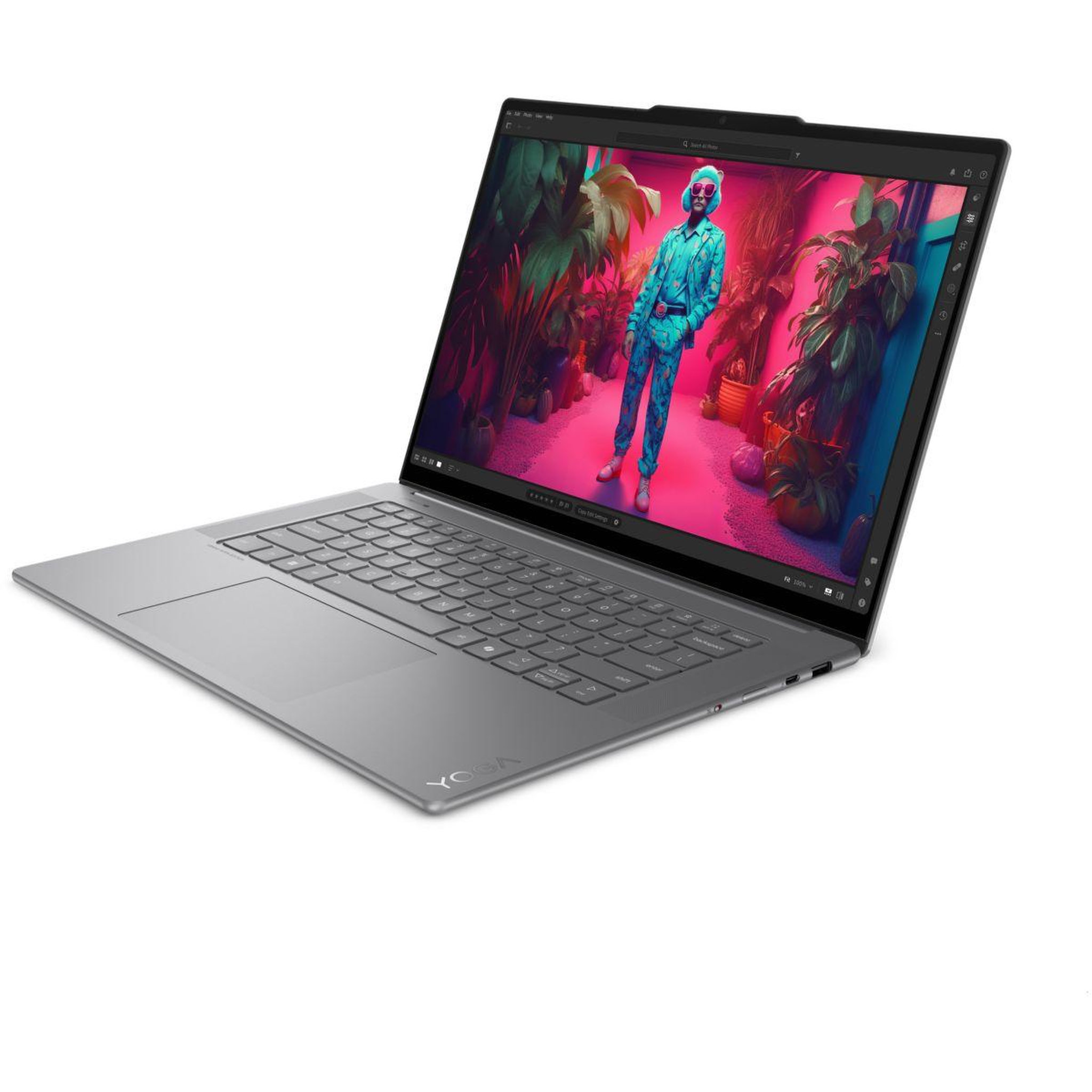 Voir la diapositive 4 : Lenovo Ordinateur portable Yoga Slim 7 15ILL9 Aura OLED Copilot+PC