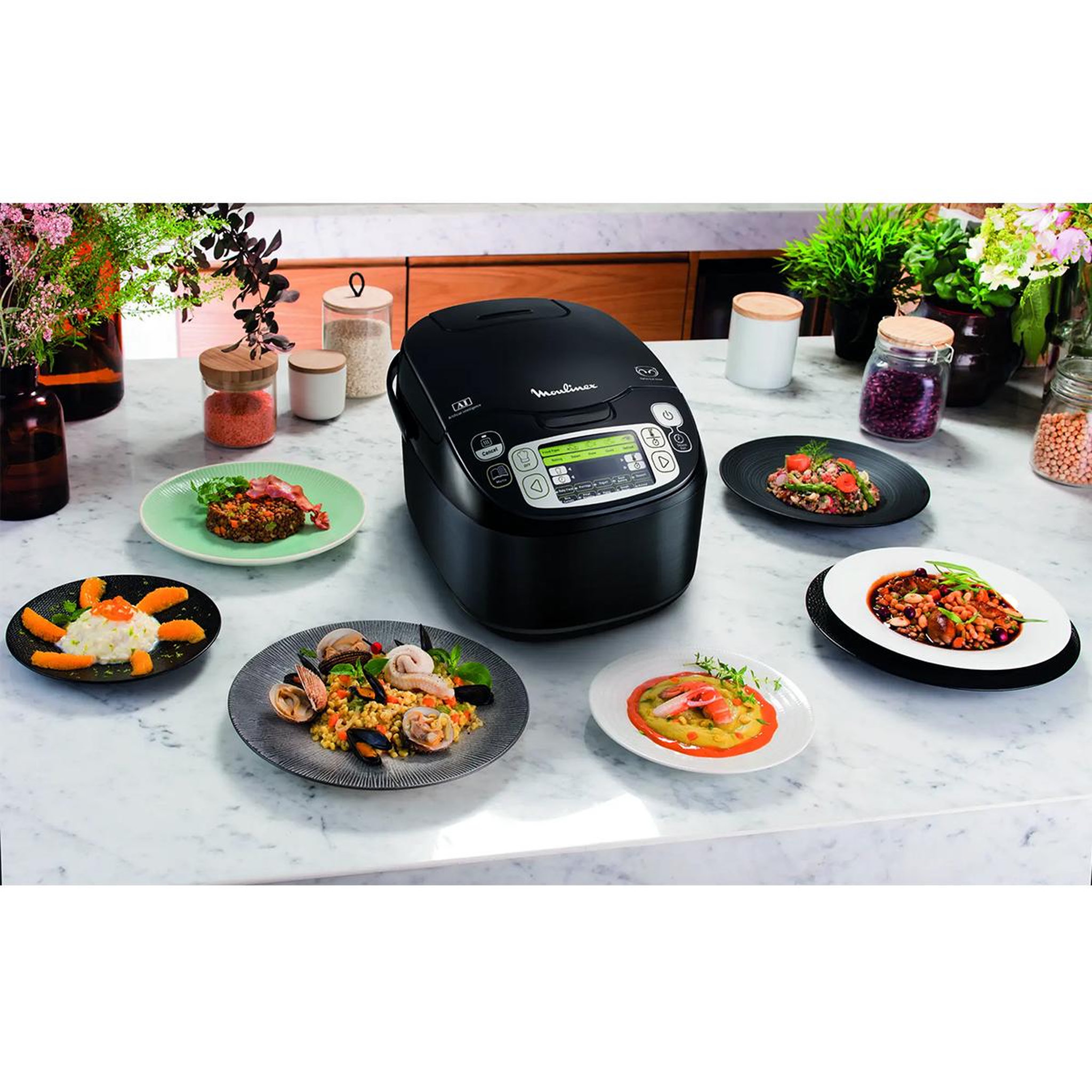 Voir la diapositive 4 : MOULINEX Multicuiseur 43en1 5l 750w noir - mk815800