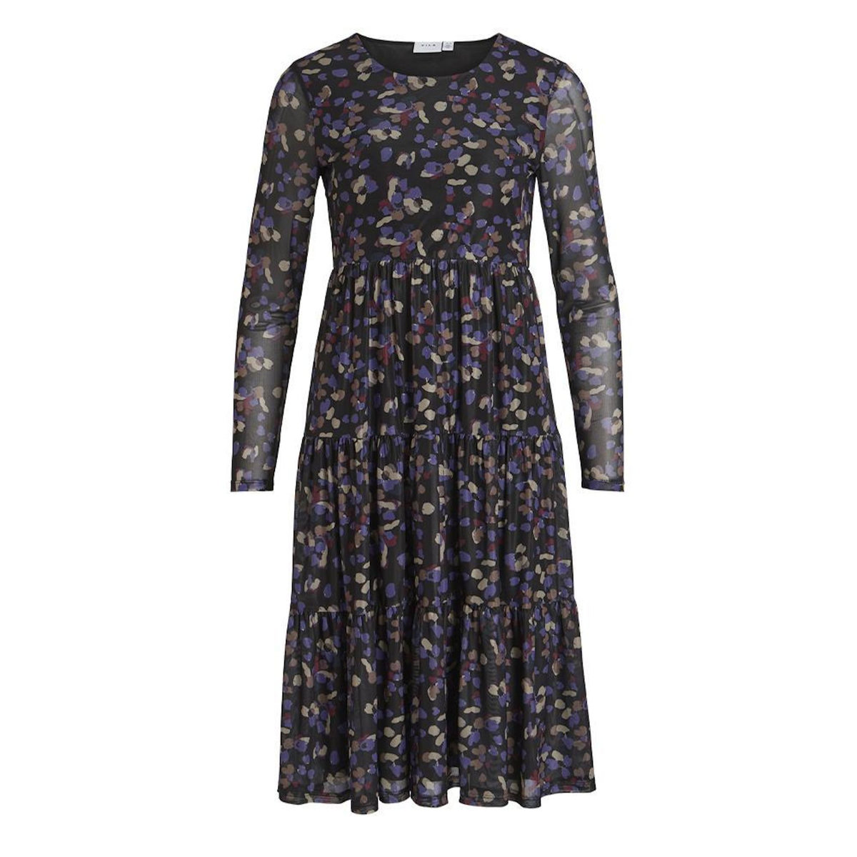 Vila Robe Noir imprimé Femme Vila Volettis Mesi