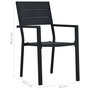 Voir la diapositive 6 : VIDAXL Chaises de jardin lot de 2 Noir PEHD Aspect de bois