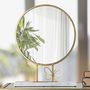Voir la diapositive 5 : Paris Prix Miroir sur Pied en Marbre  Butterfly  39cm Or