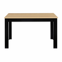 Voir la diapositive 3 : ID MARKET Table à manger rectangle ROZY 6 personnes noire plateau façon hêtre 110 cm
