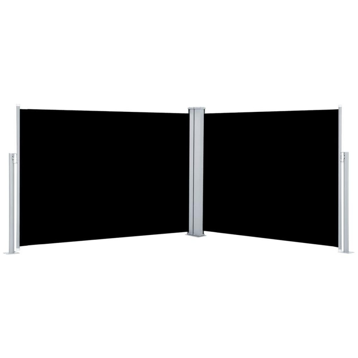 VIDAXL Auvent lateral retractable Noir 120 x 1000 cm