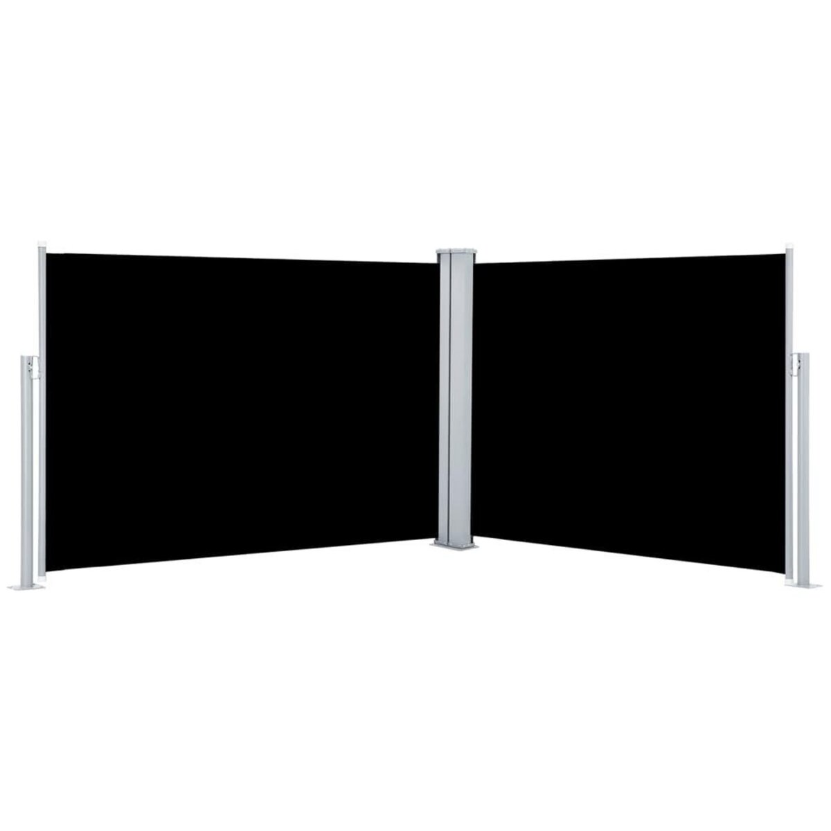 VIDAXL Auvent lateral retractable Noir 120 x 1000 cm