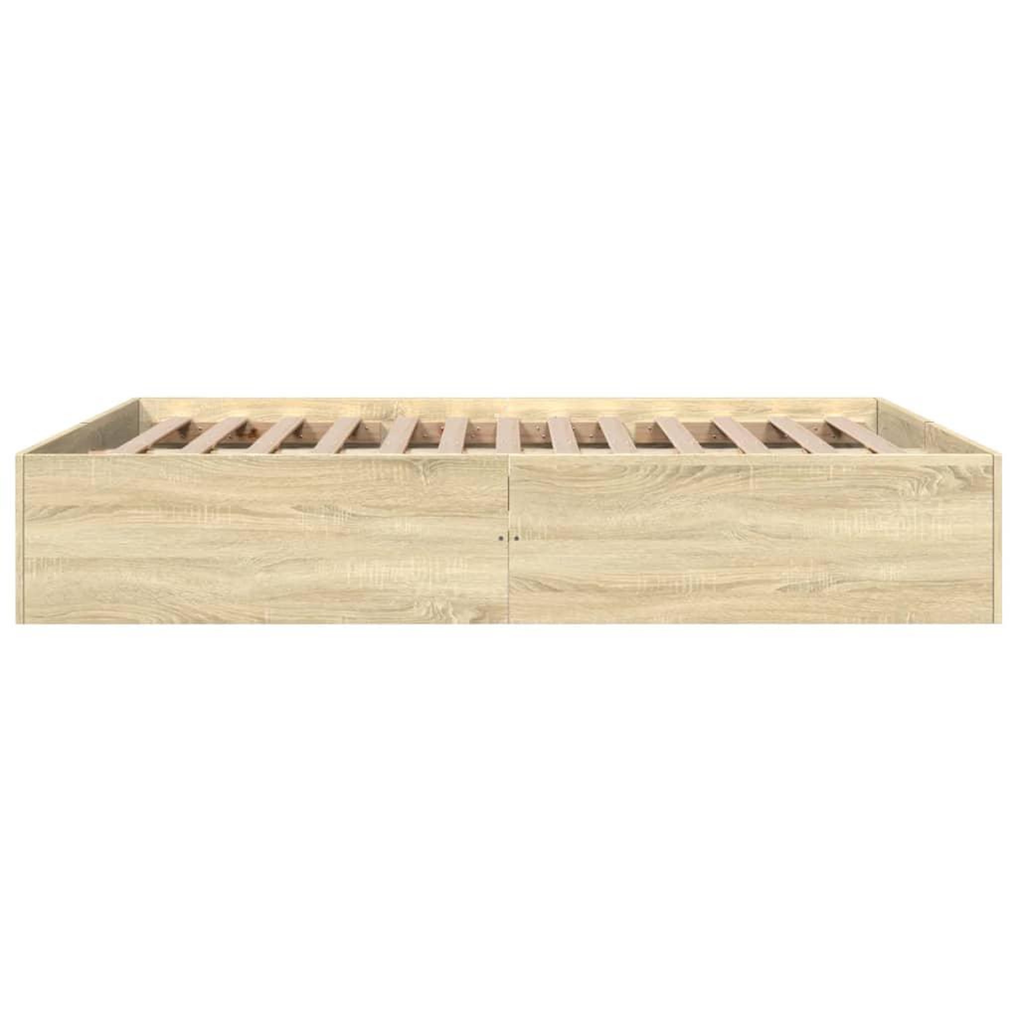 Voir la diapositive 5 : VIDAXL Cadre de lit sans matelas chene sonoma 150x200 cm