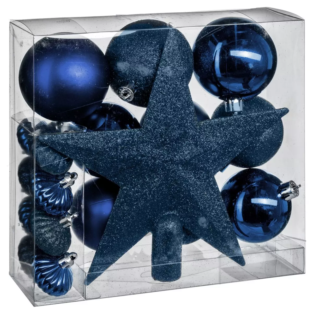 FEERIC LIGHT & CHRISTMAS Kit de décorations pour sapin de noël - 18 Pièces - Bleu nuit