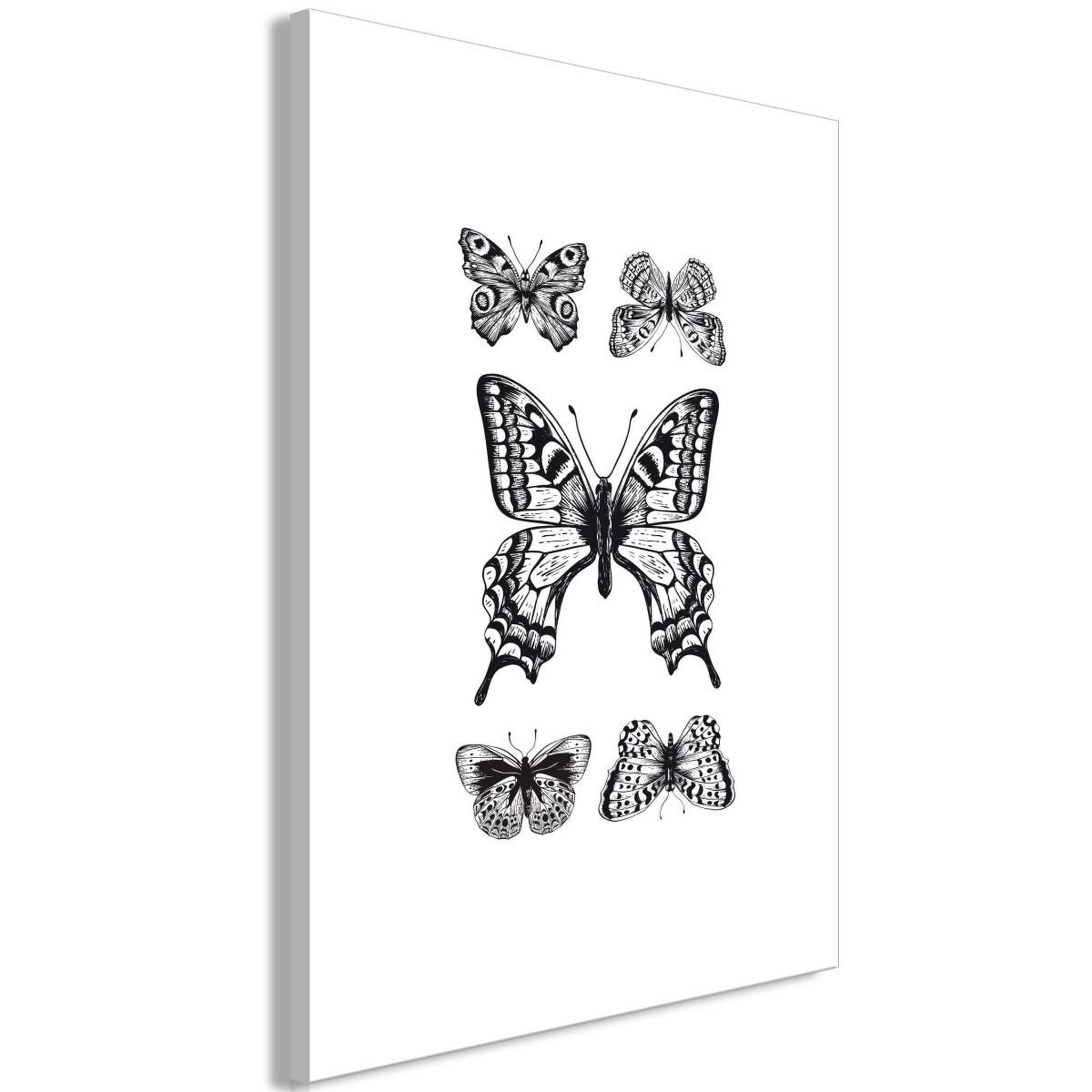 Paris Prix Tableau imprimé  five butterflies. Coloris disponibles : Multicolore