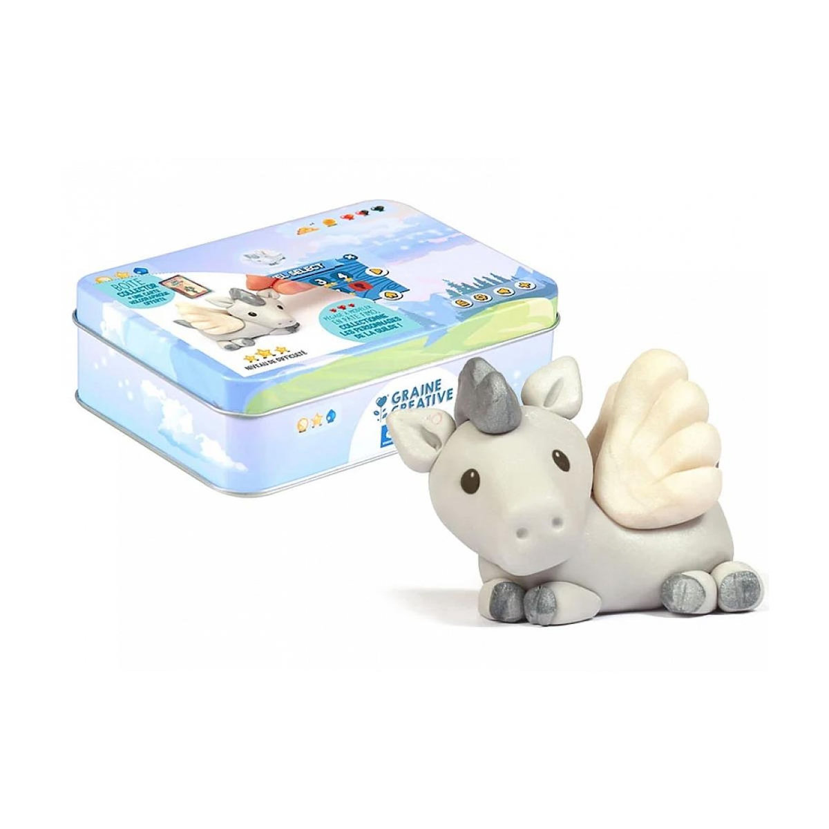 Fimo boite metal  fantastique pegase