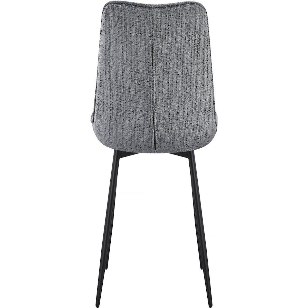 Habitat et Jardin Chaise de salle a manger en tissu haut de gamme   Yanis  - Lot de 4 - Gris