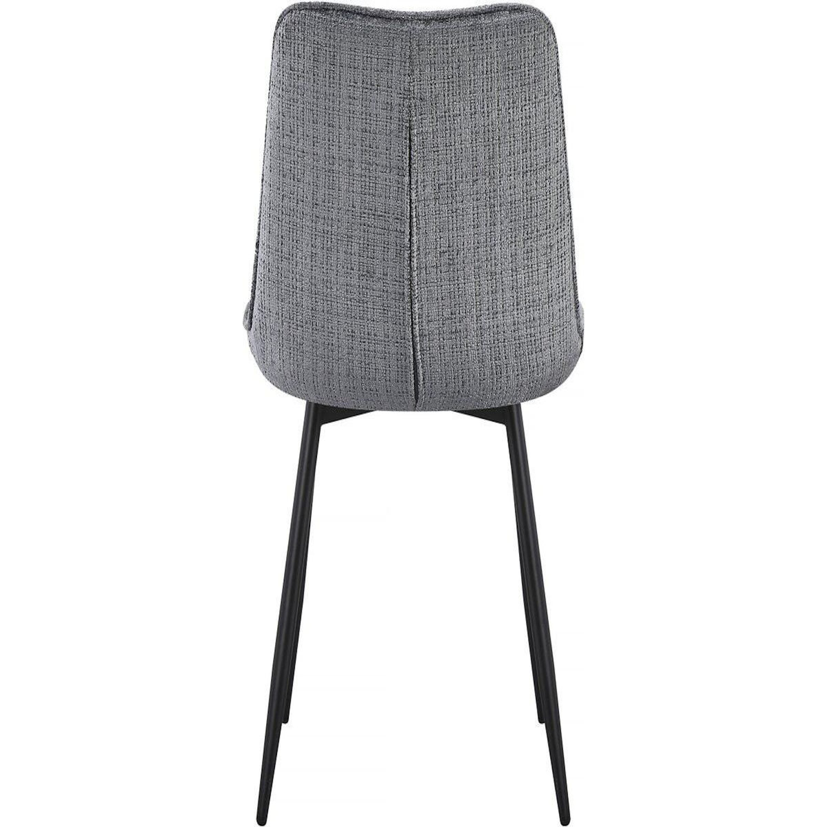 Habitat et Jardin Chaise de salle a manger en tissu haut de gamme   Yanis  - Lot de 4 - Gris