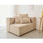 Voir la diapositive 1 : LISA DESIGN Colombine - module d'assise droit - en velours côtelé grosses côtes