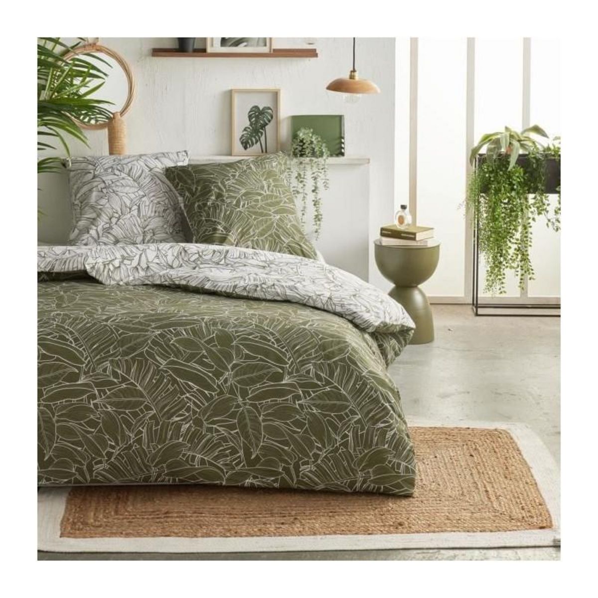 Today Parure de lit - TODAY Crazy - Imprimé Jungle - 2 personnes - 220 x 240 cm - Vert