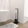 Galedo Brosse WC noir mat avec socle - CUBY WC
