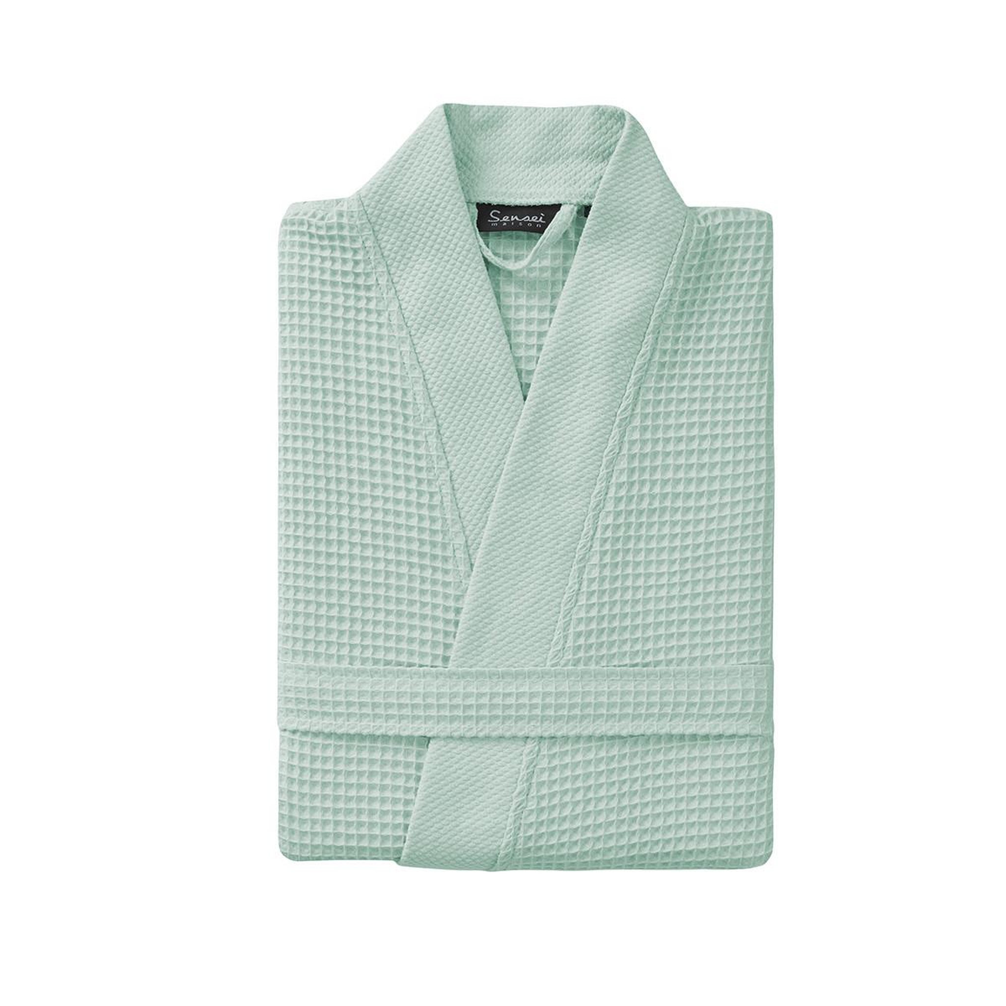 Voir la diapositive 3 : Sensei Maison Peignoir court femme nid d'Abeille col piqué SPA