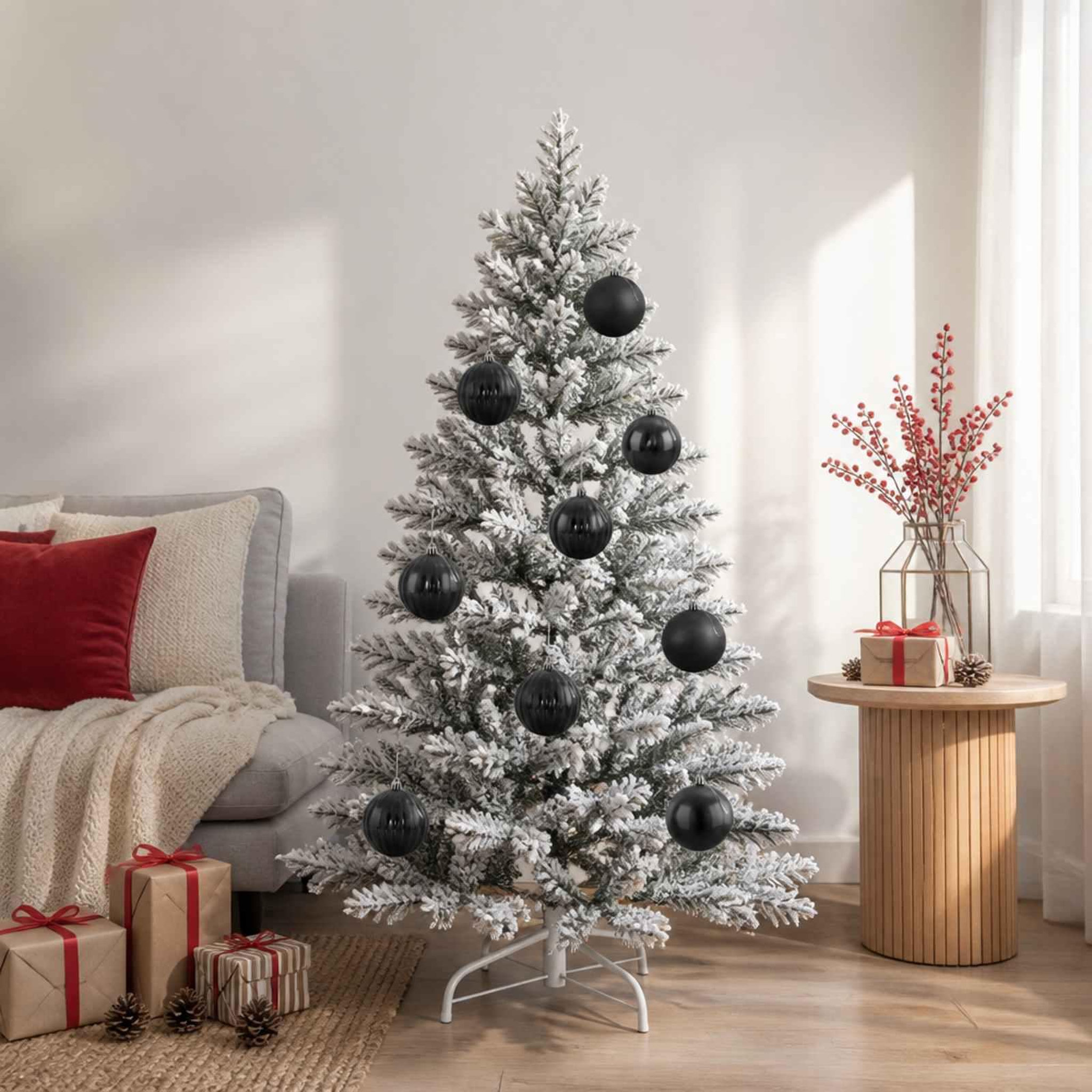Voir la diapositive 2 : VIDAXL Ensemble de boules de Noël XL 9 pc Noir Diam. 15 cm Plastique