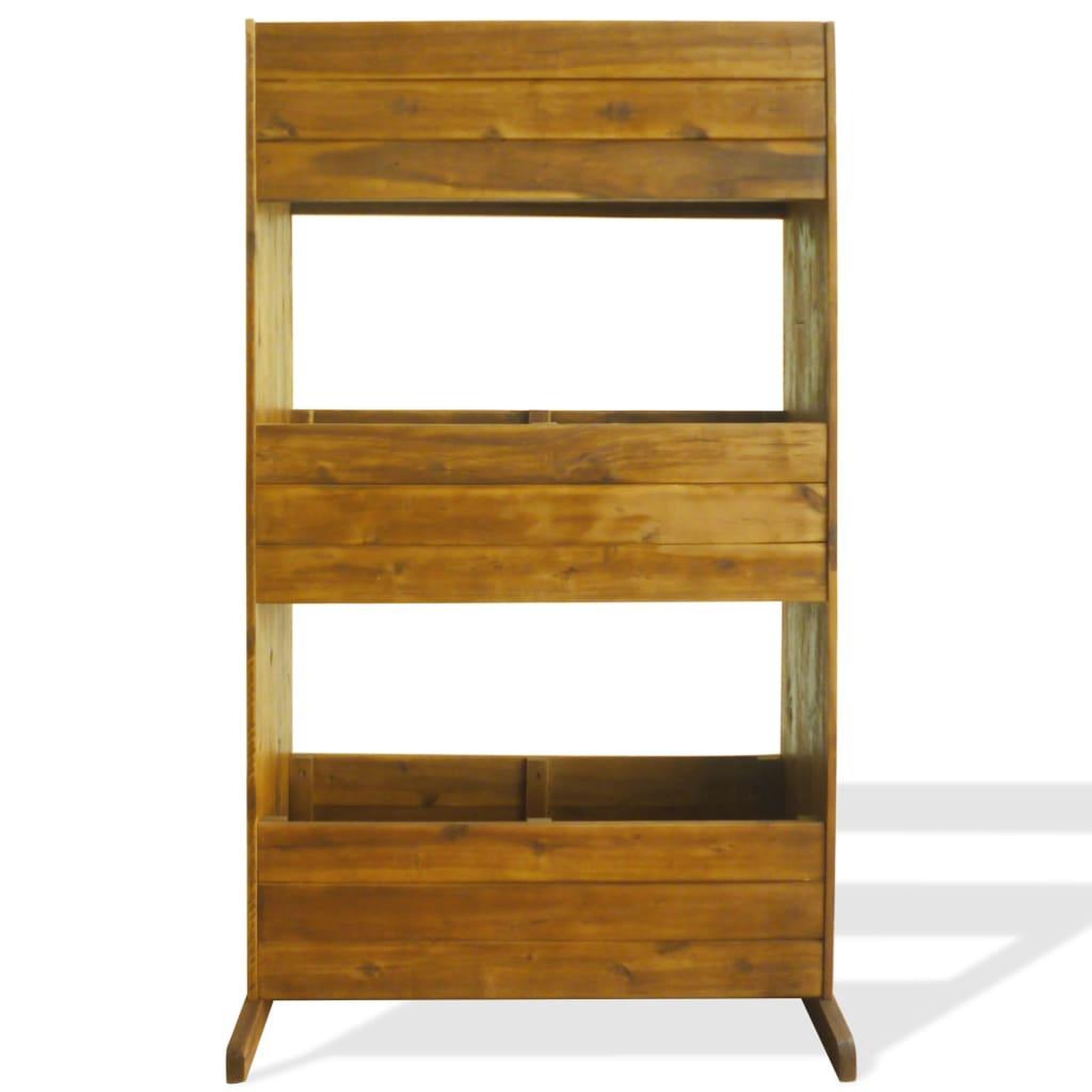 Voir la diapositive 2 : VIDAXL Lit sureleve de jardin a 3 niveaux bois massif d'acacia