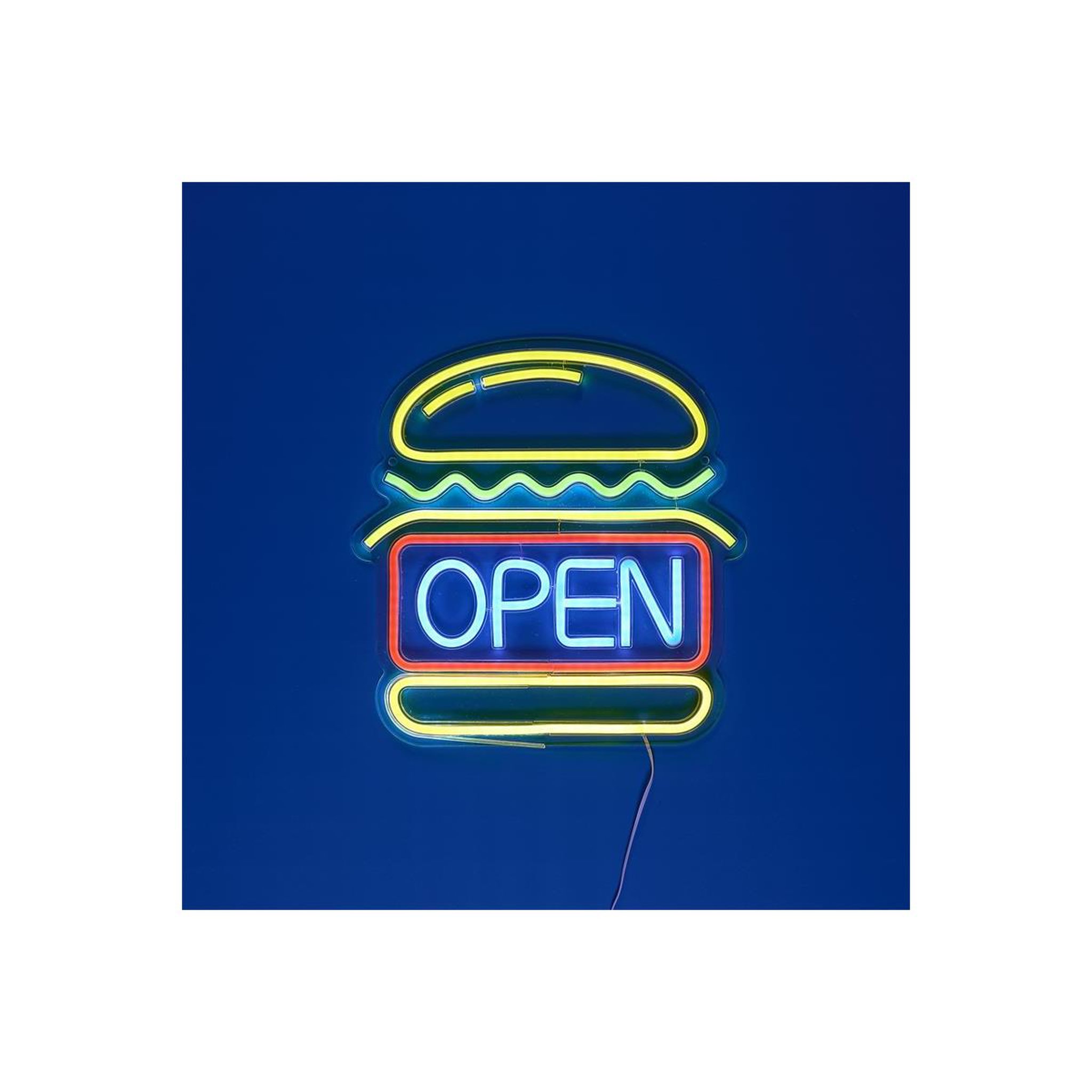 Voir la diapositive 3 : The Home Deco Factory Lampe led effet néon  burger  33cm multicolore