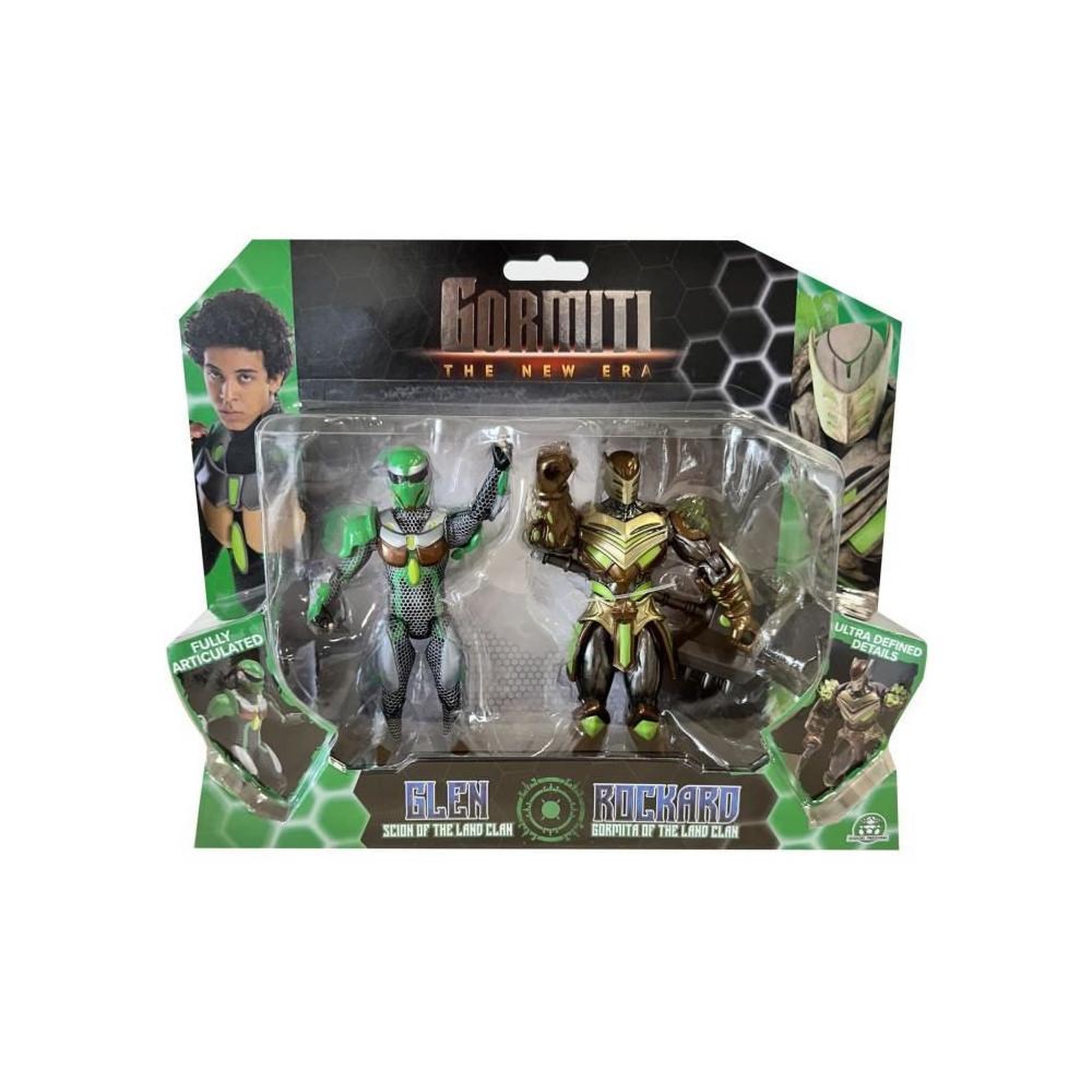 Voir la diapositive 2 : MARKET24 Coffret figurines - GORMITI - Scion et Gormiti associé Terre - Glen et Rockard - 15 cm - a partir de 4 ans - GRV193