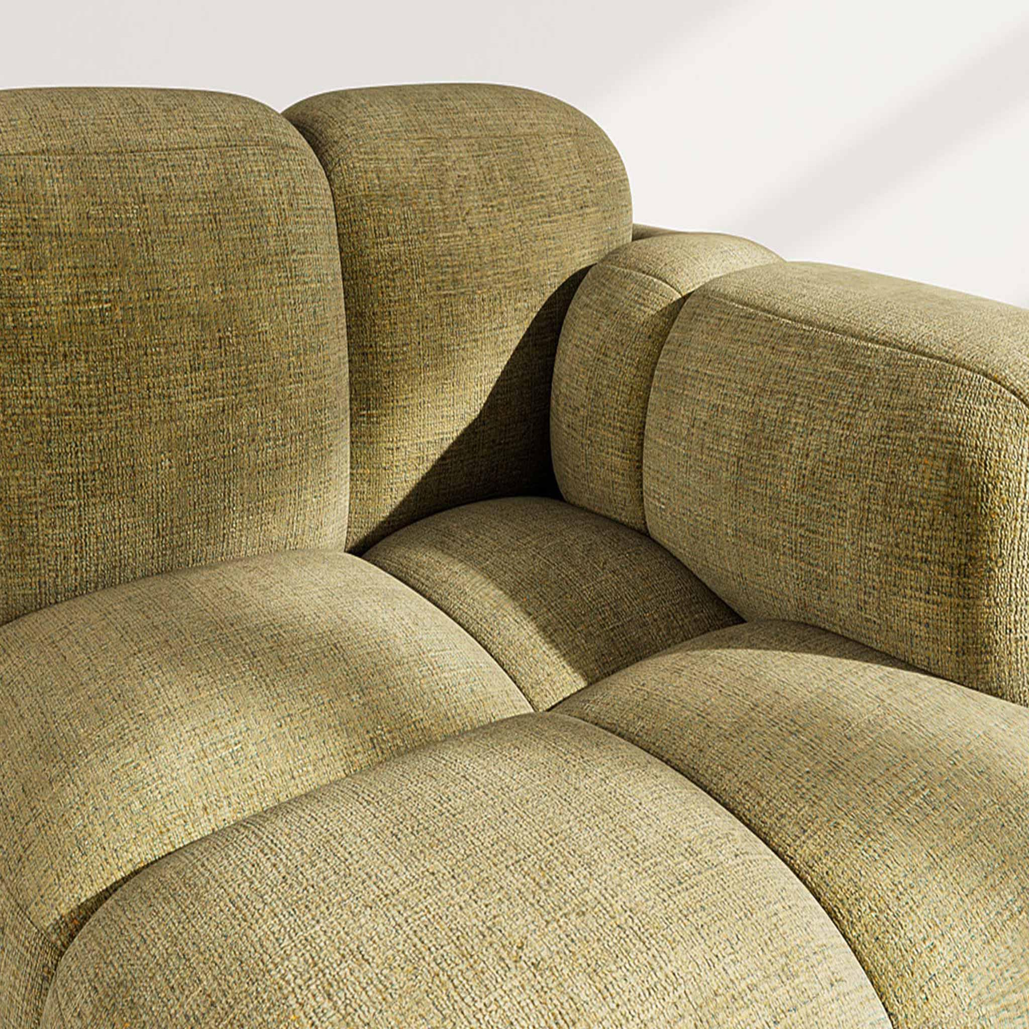 Voir la diapositive 4 : BEST MOBILIER Grace - module d'assise droit en velours texturé