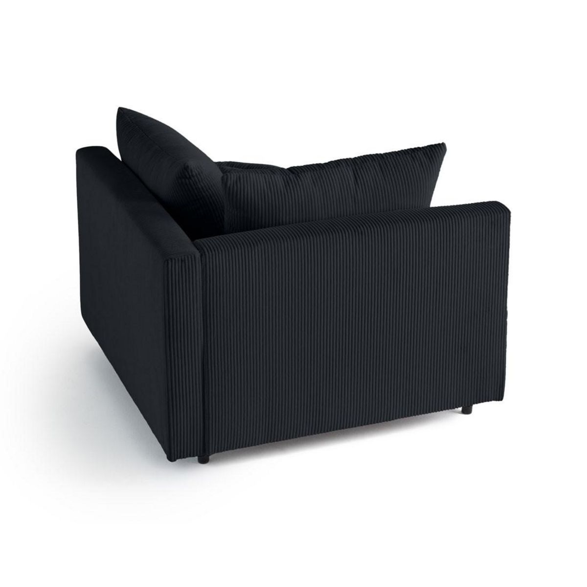 LISA DESIGN Edinburg - module d'assise d'angle droit - en velours côtelé