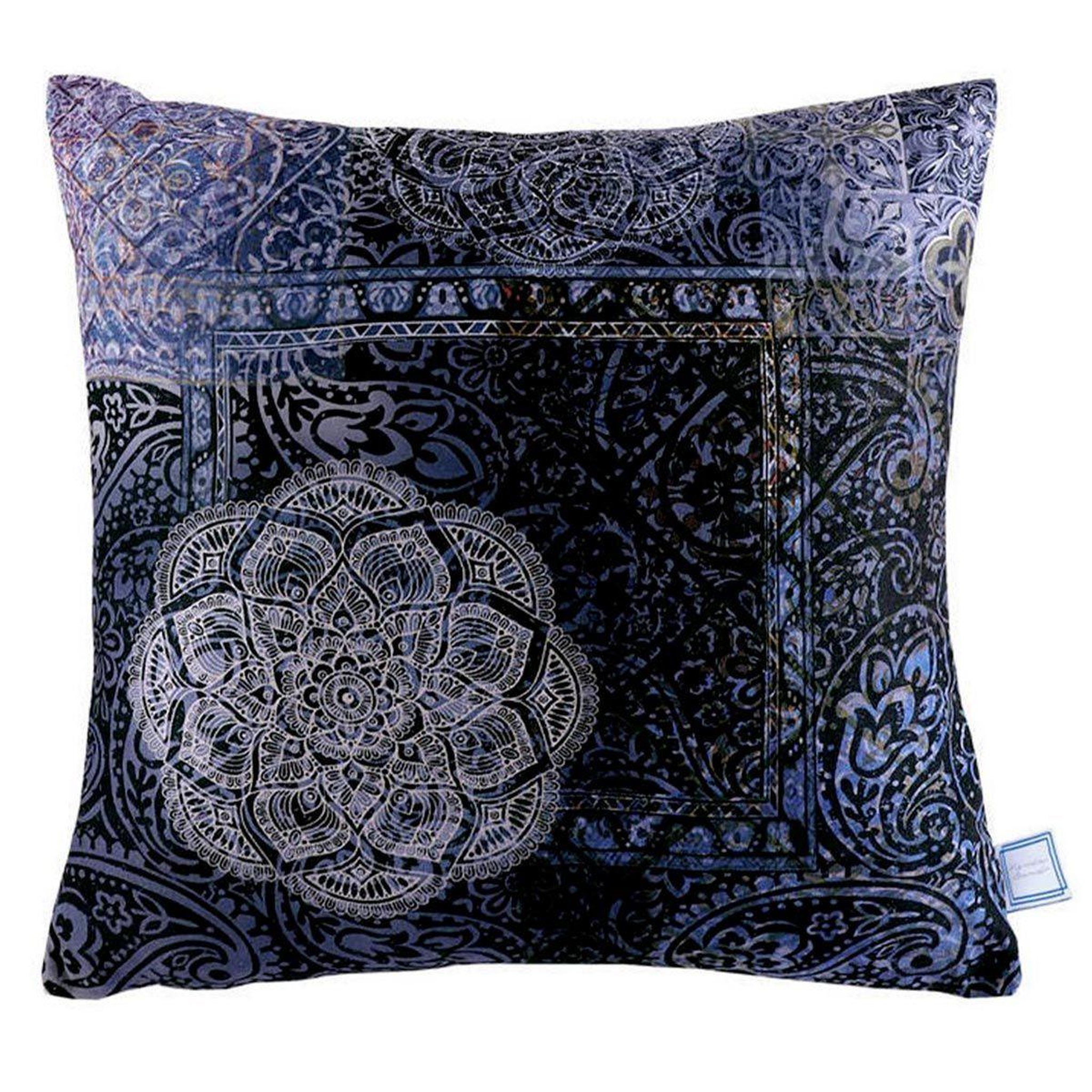 Paris Prix Coussin déco imprimé  medley  45x45cm bleu