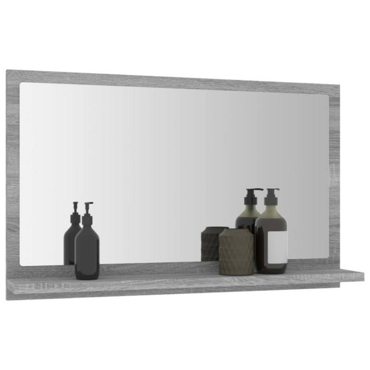 VIDAXL Miroir de bain Sonoma gris 60x10,5x37 cm Bois d ingénierie