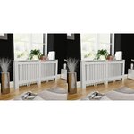 VIDAXL Cache-radiateurs 2 pcs blanc MDF 172 cm