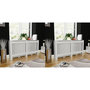 Voir la diapositive 1 : VIDAXL Cache-radiateurs 2 pcs blanc MDF 172 cm