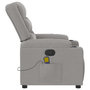 Voir la diapositive 4 : VIDAXL Fauteuil de massage inclinable gris nuage tissu